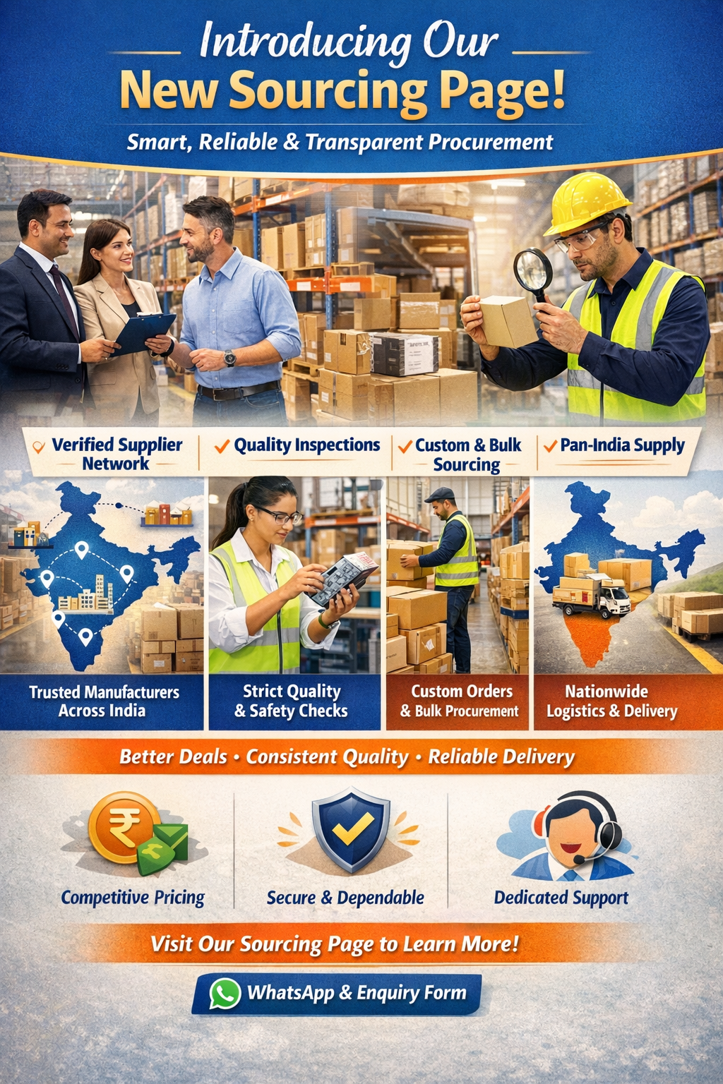 Introducing Our New Sourcing Page – Smarter, Reliable & Transparent Procurement