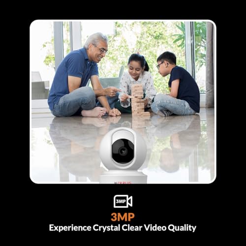 CP PLUS 4MP Quad HD Outdoor Wi-Fi CCTV Camera | 360° Pan & Tilt | Full-Color Night Vision | CTC Cyber Secure Tech | Smart Detection Suite | View & Talk | OK Google | Cloud Recording | CP-Z43Q