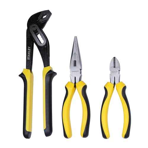 STANLEY STMT81243 110-Piece High Quality Multi-Toolkit containing Pliers, Spanners, Drivers, Sockets, Bits, Wrenches & Ratchets for Home, DIY & Professional Use, 1 Year Warranty, Yellow & Black