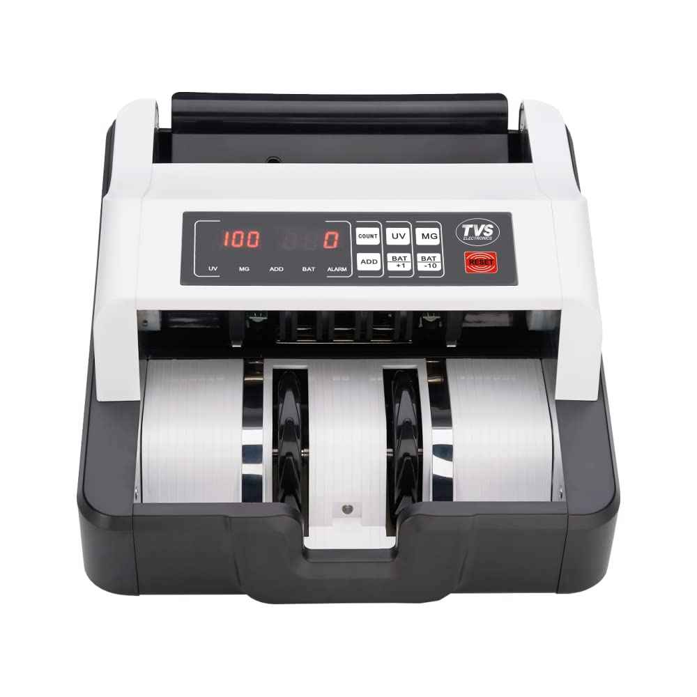 TVS ELECTRONICS CC-232 Classic Heavy-Duty Note Counter | Fully Automatic Money Counting Machine | 1200 Notes/Min Speed | Mg, UV & IR Fake Note Detector | Compatible with New & Old Currency Coun