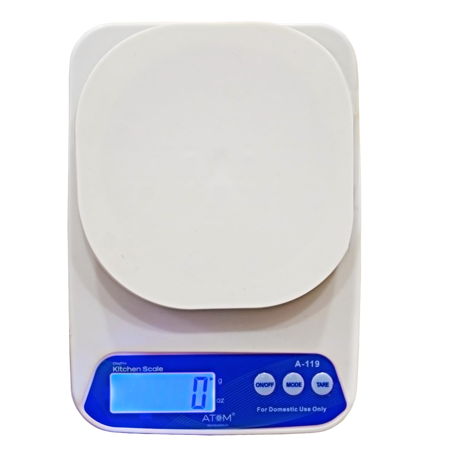 ATOM ALISTON K1 Series Digital Kitchen Weighing Scale 10 kg, Electronic Weight Machine with LCD Display for Baking, Cooking, Food & Diet, SF-400/A121. 6Months Warranty (Colour May Vary)