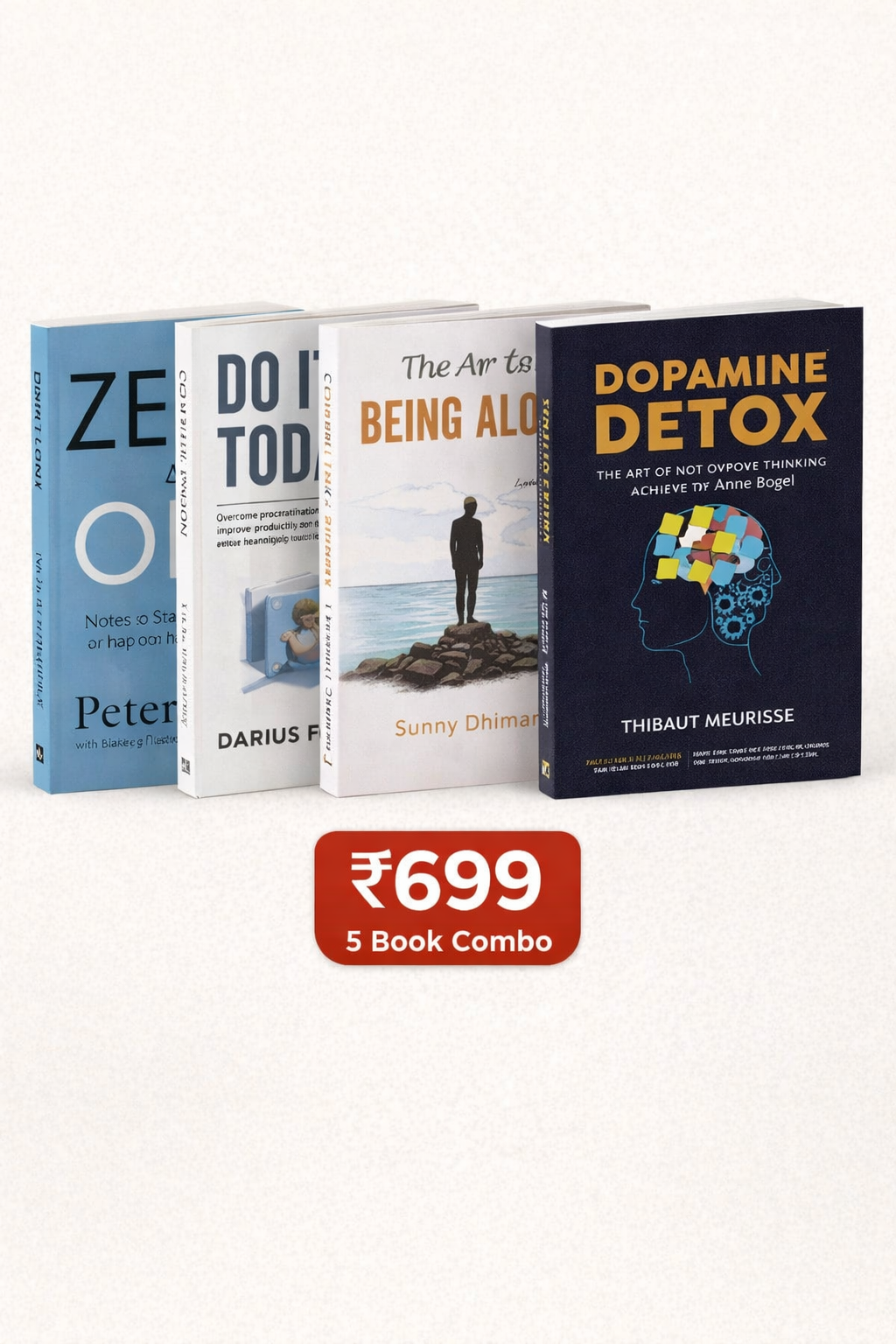 Ultimate Self-Improvement Book Combo (Set of 5) – Zero to One, Do It Today, Dopamine Detox & More