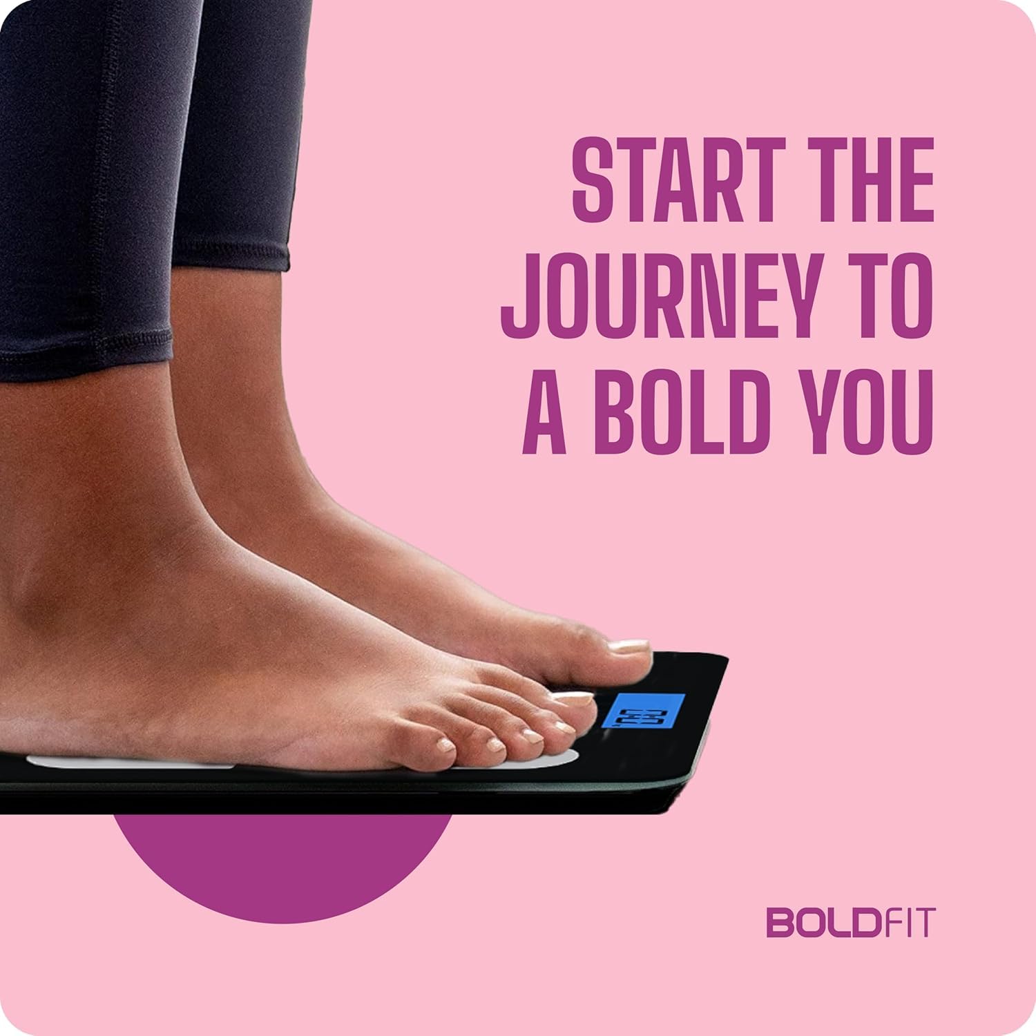 Boldfit Weight Machine for Home Digital Weighing Machine for Human Body with LCD Display Max Weight Capacity 180Kgs (Batteries Not Included) – Bathroom Scale for Home