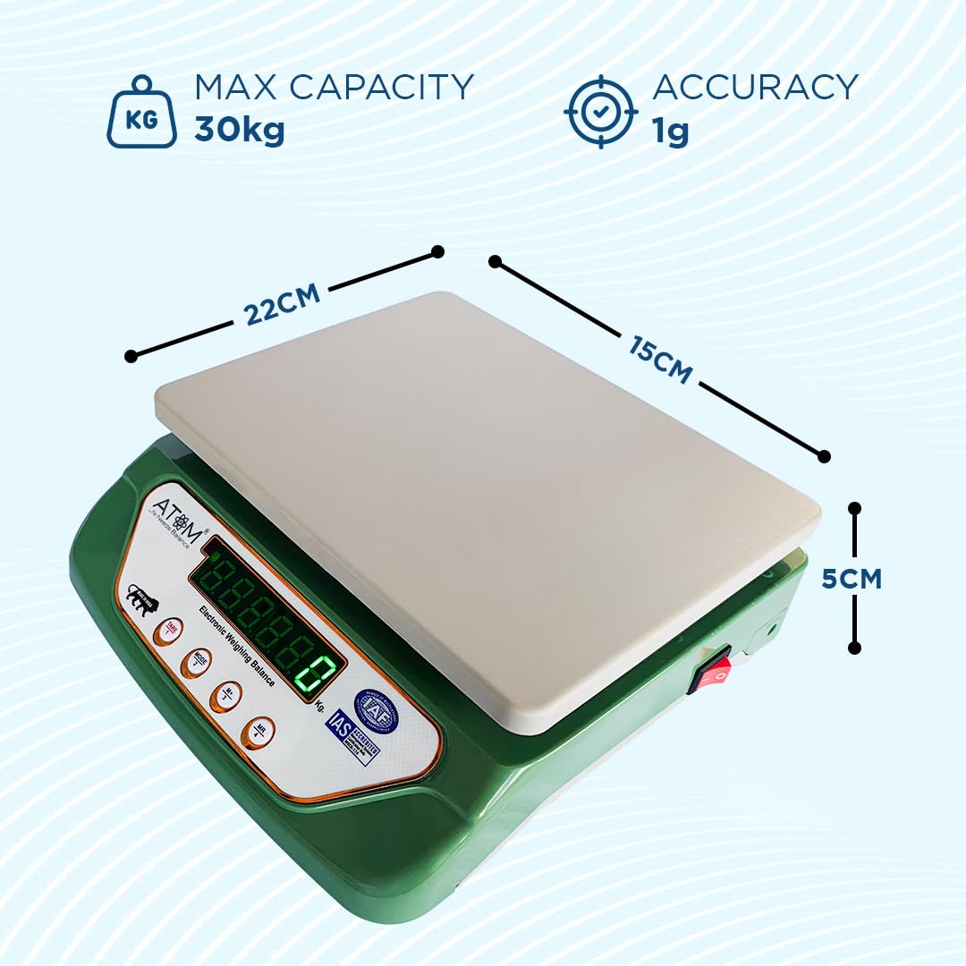 एटम एलिसटन K1 सीरीज़ डिजिटल किचन वेटिंग स्केल 10 किलो, बेकिंग, कुकिंग, फूड और डाइट के लिए एलसीडी डिस्प्ले वाली इलेक्ट्रॉनिक वेट मशीन, SF-400/A121। 6 महीने की वारंटी (रंग भिन्न हो सकता है)। 