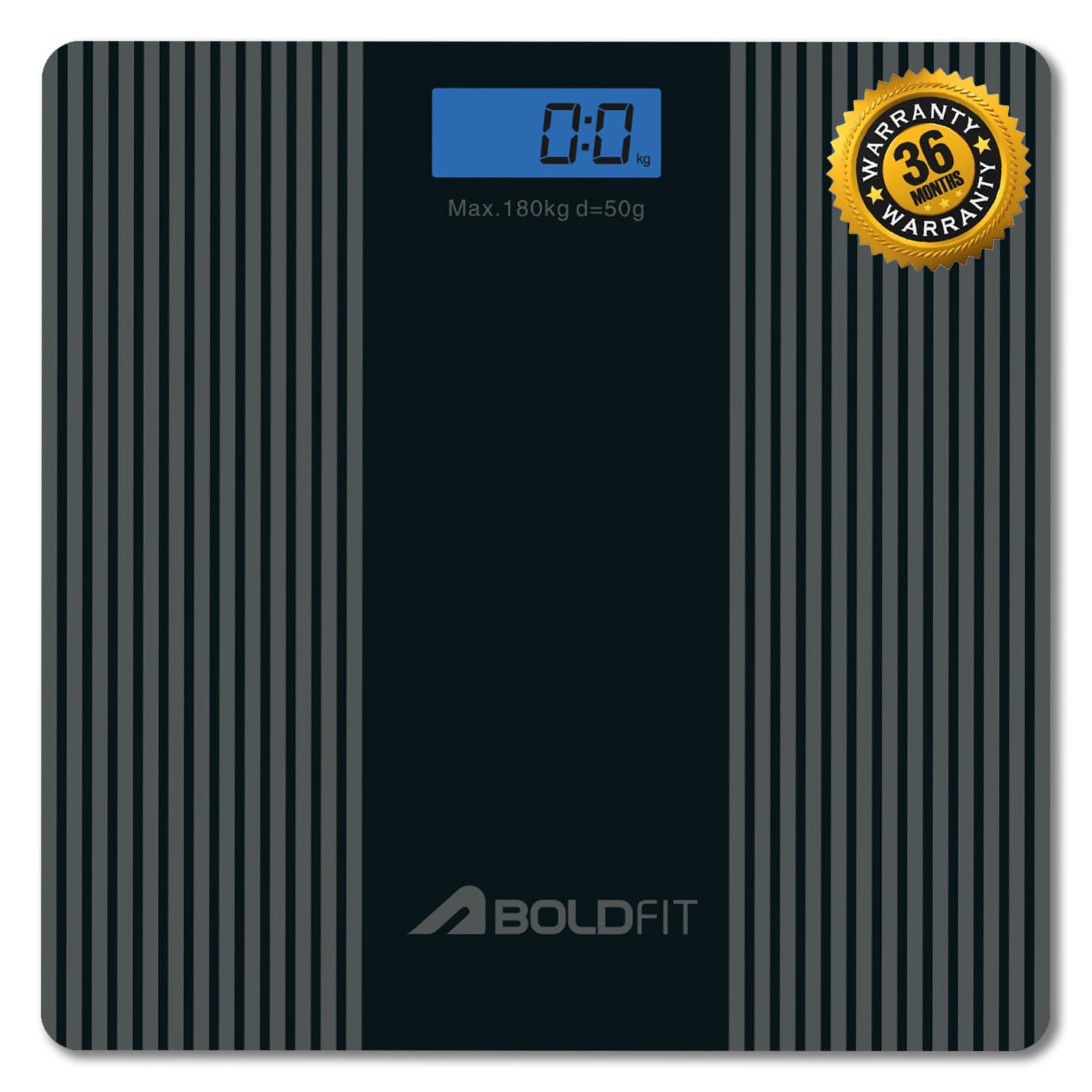 Boldfit Weight Machine for Home Digital Weighing Machine for Human Body with LCD Display Max Weight Capacity 180Kgs (Batteries Not Included) – Bathroom Scale for Home