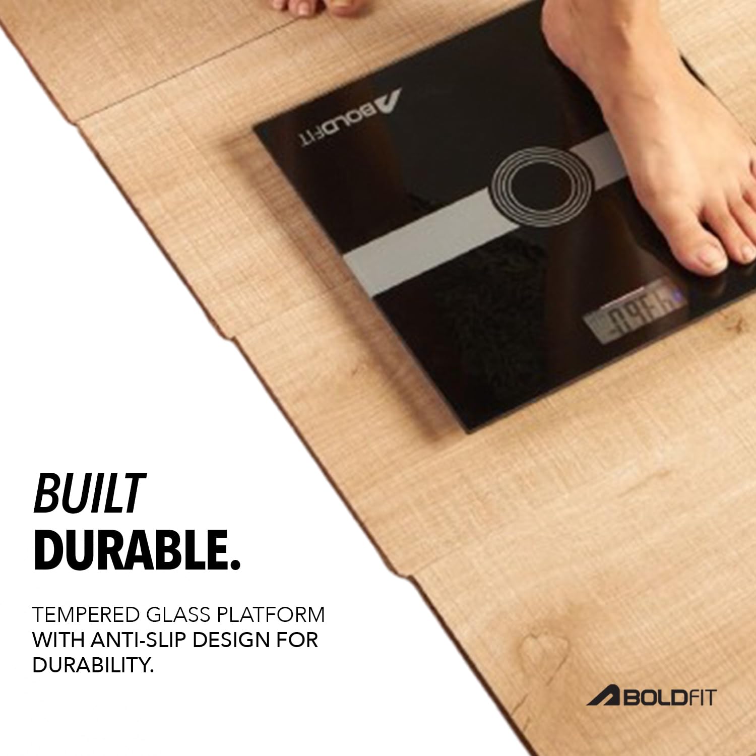 Boldfit Weight Machine for Home Digital Weighing Machine for Human Body with LCD Display Max Weight Capacity 180Kgs (Batteries Not Included) – Bathroom Scale for Home