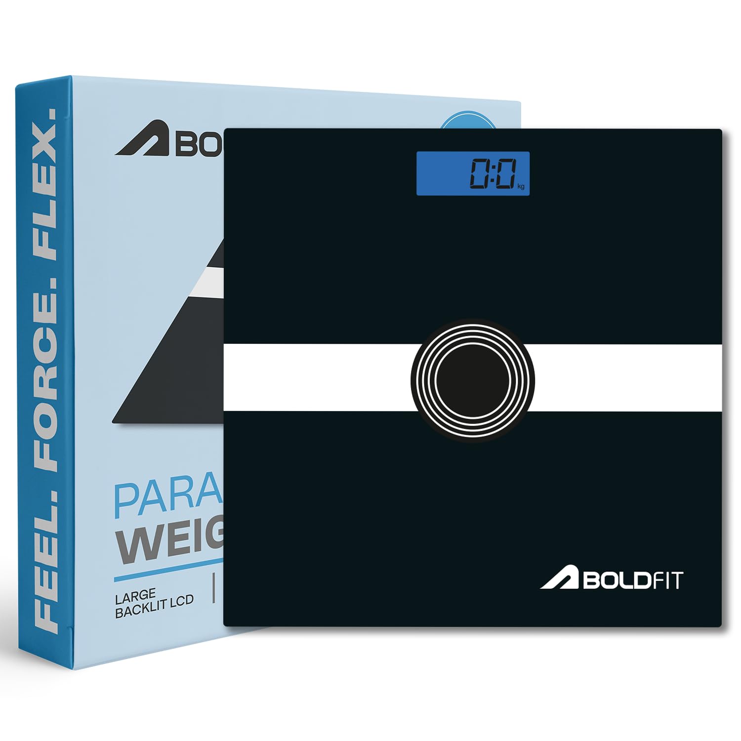 Boldfit Weight Machine for Home Digital Weighing Machine for Human Body with LCD Display Max Weight Capacity 180Kgs (Batteries Not Included) – Bathroom Scale for Home