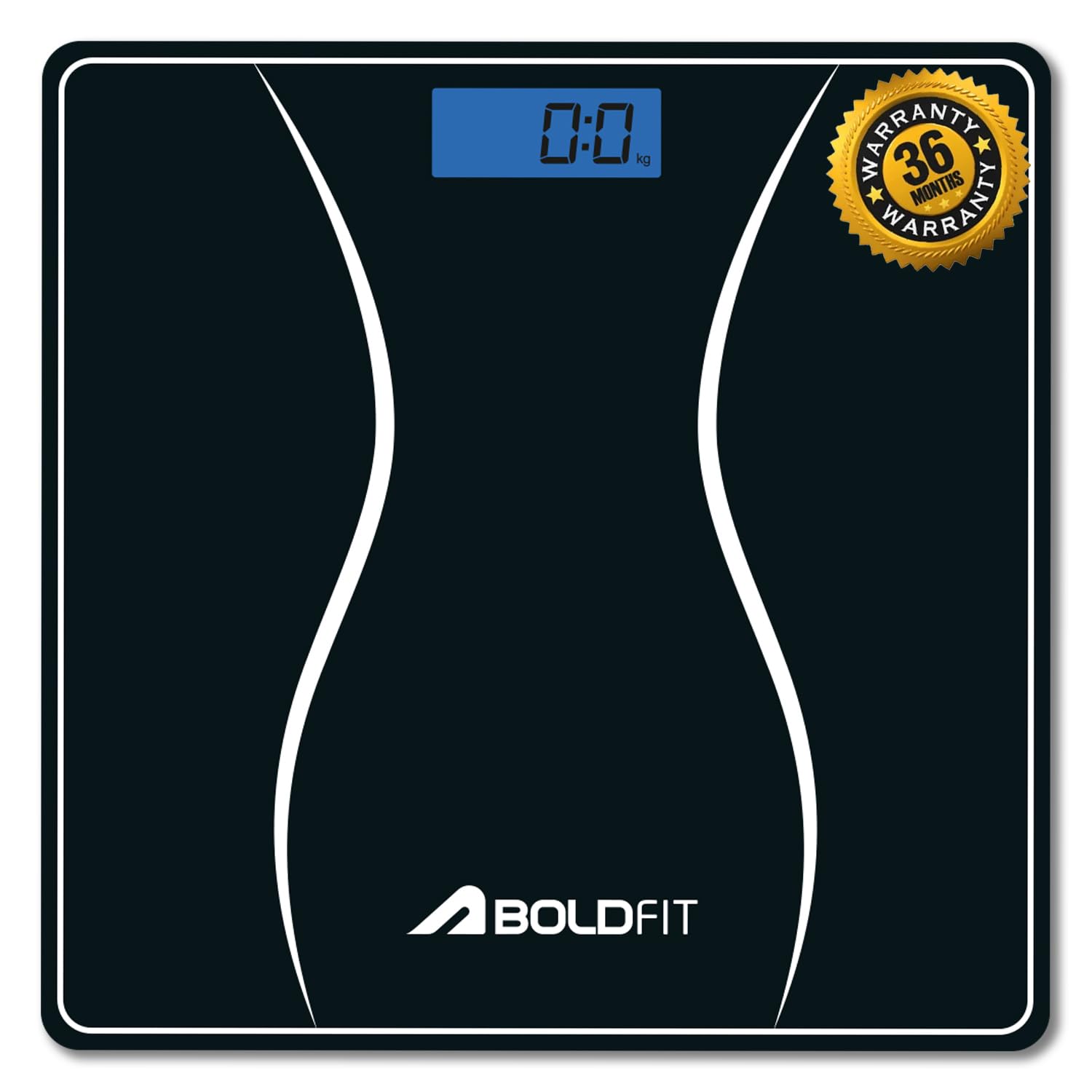 Boldfit Weight Machine for Home Digital Weighing Machine for Human Body with LCD Display Max Weight Capacity 180Kgs (Batteries Not Included) – Bathroom Scale for Home