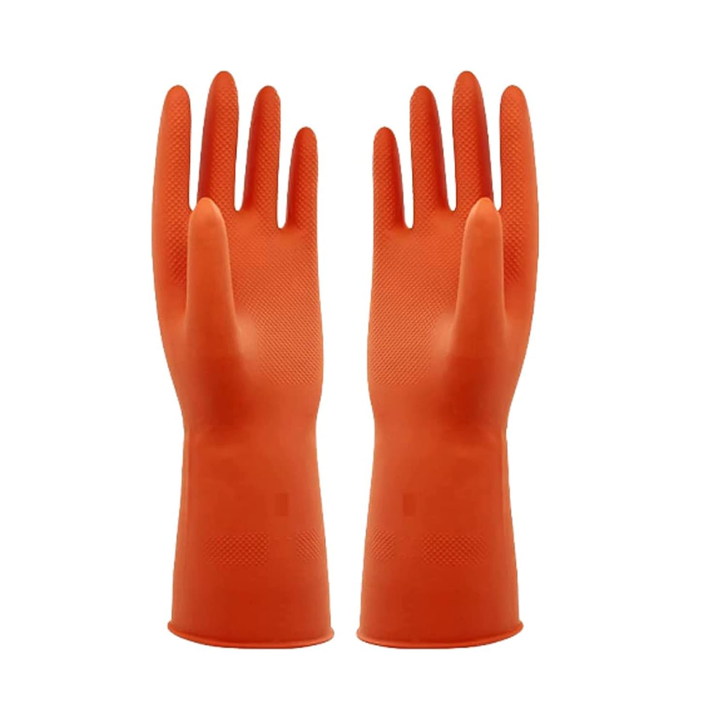 Robustt Heavy Duty Rubber Hand gloves (1 Pair) for Dishwashing, gardening, kitchen cleaning