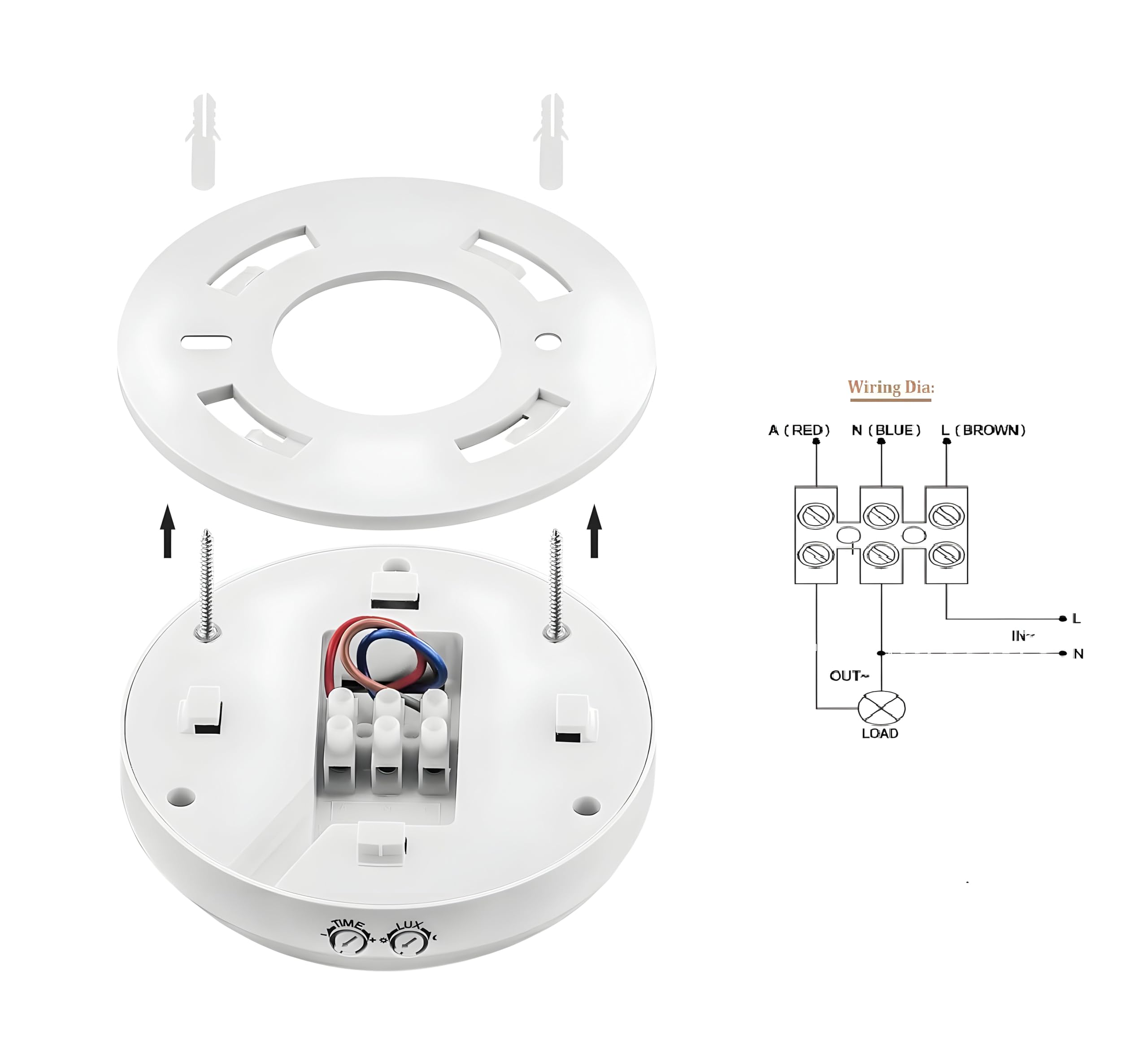 Blackt Electrotech BT31C : PIR Motion Sensor Ceiling Mounted White Round Shape (2-Year Warranty) (Regular)
