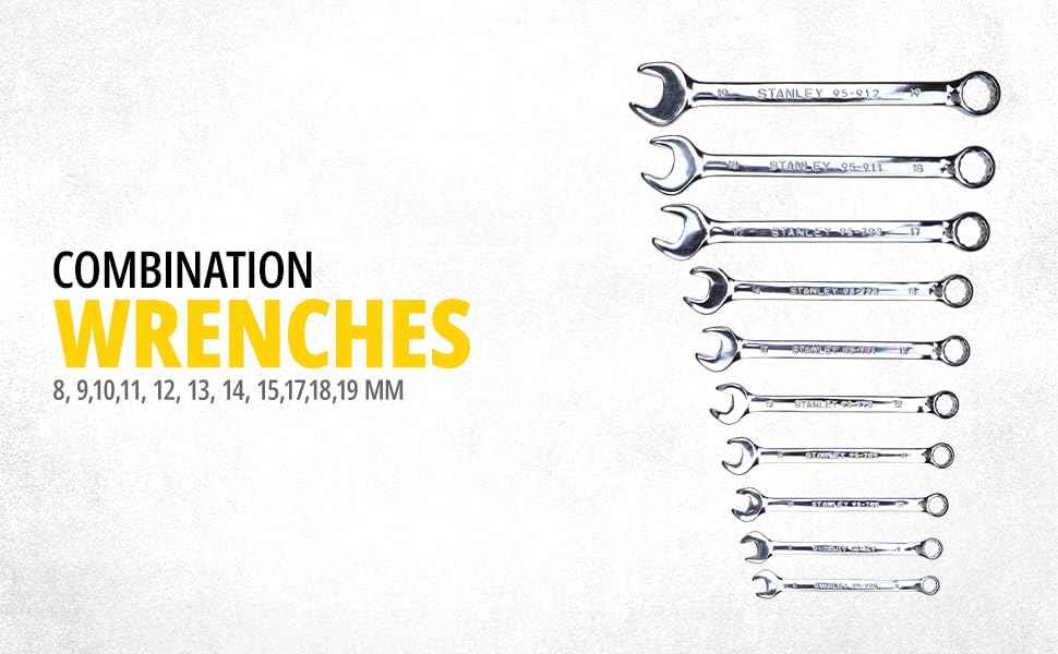 STANLEY STMT81243 110-Piece High Quality Multi-Toolkit containing Pliers, Spanners, Drivers, Sockets, Bits, Wrenches & Ratchets for Home, DIY & Professional Use, 1 Year Warranty, Yellow & Black