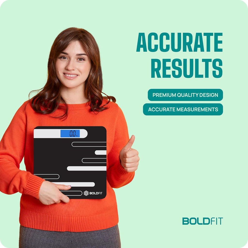 Boldfit Weight Machine for Home Digital Weighing Machine for Human Body with LCD Display Max Weight Capacity 180Kgs (Batteries Not Included) – Bathroom Scale for Home