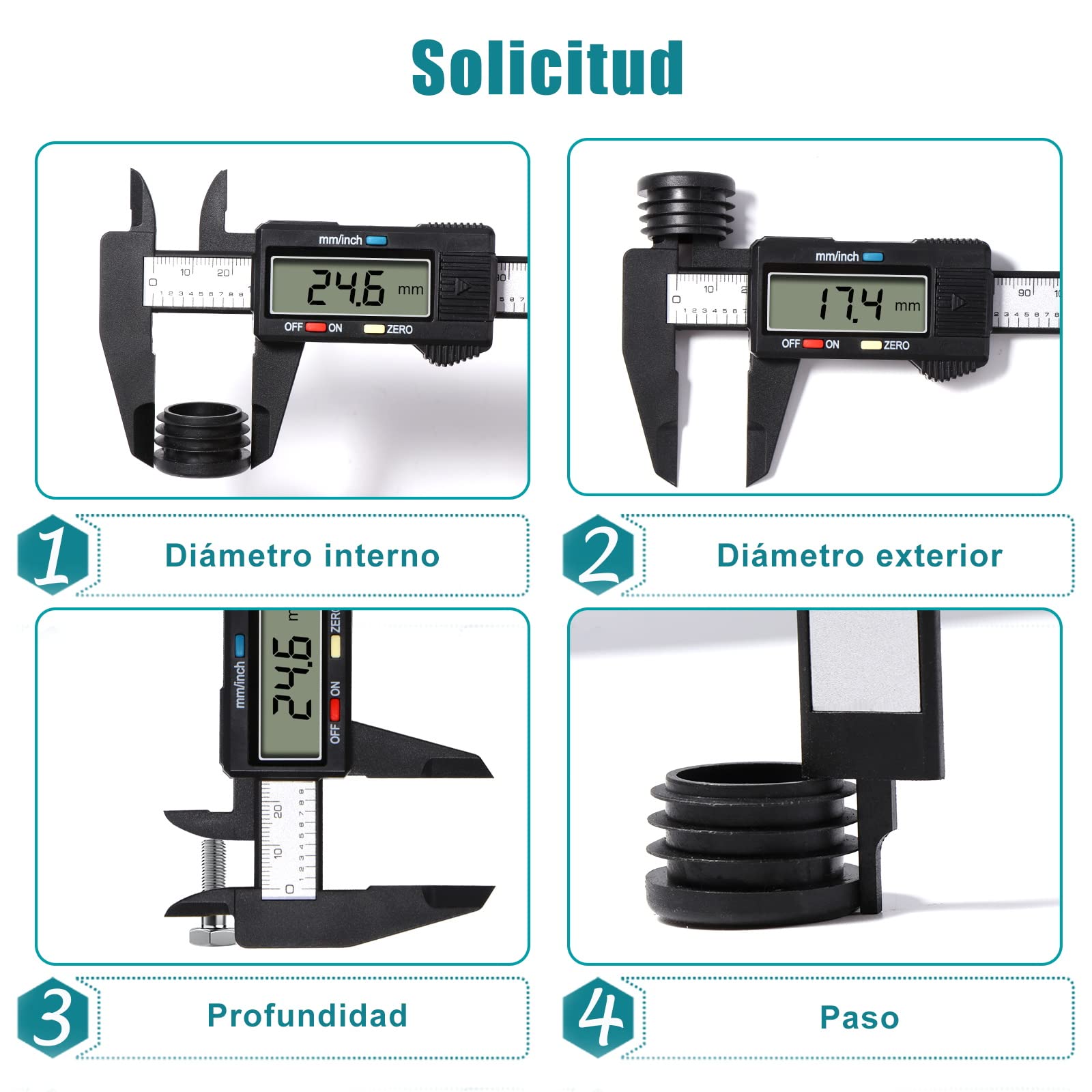 Vinabo Digital Vernier Caliper Classic 150 mm/6 Inches with Large LCD Screen for External, Internal, Depth and Electronic Measuring Tool