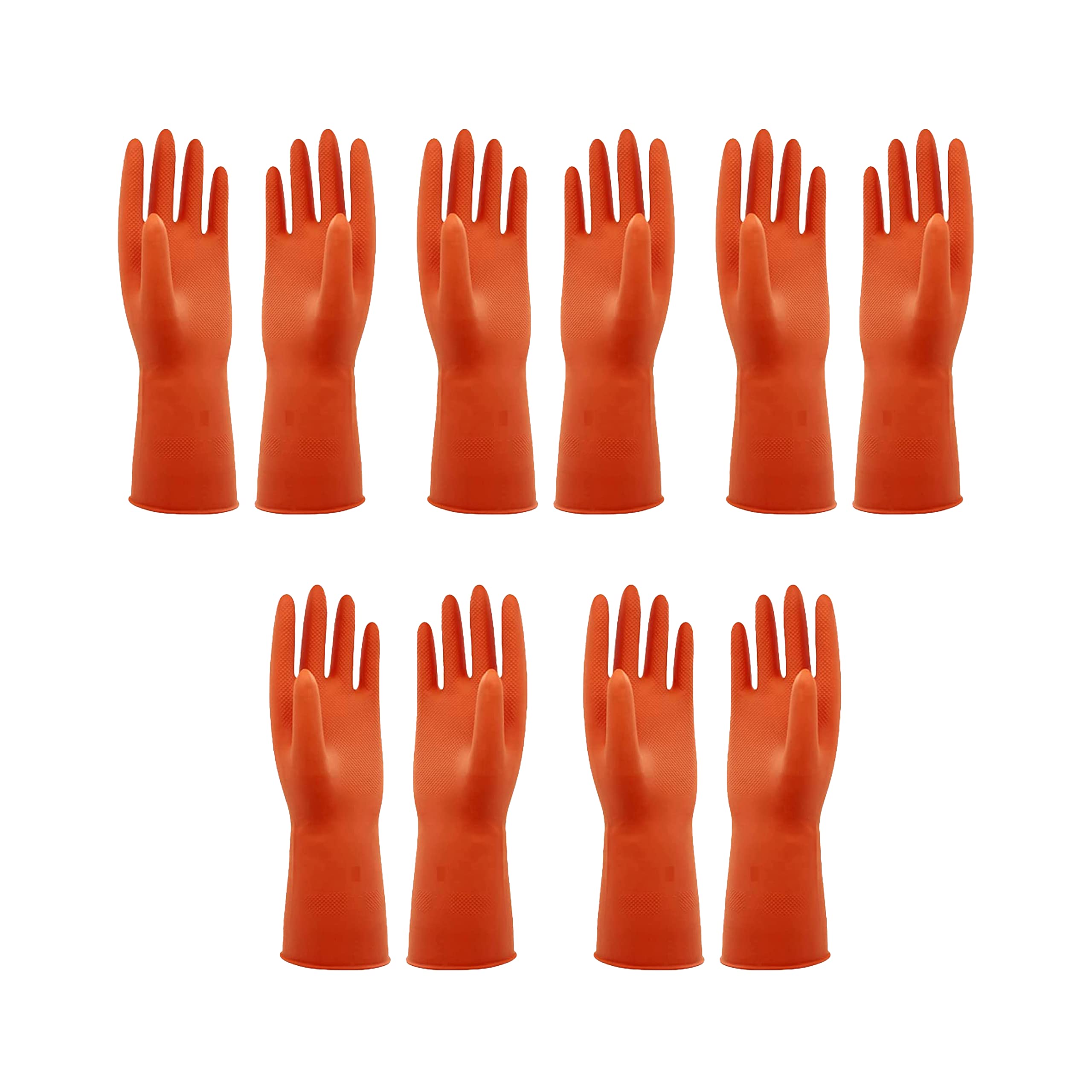 Robustt Heavy Duty Rubber Hand gloves (1 Pair) for Dishwashing, gardening, kitchen cleaning