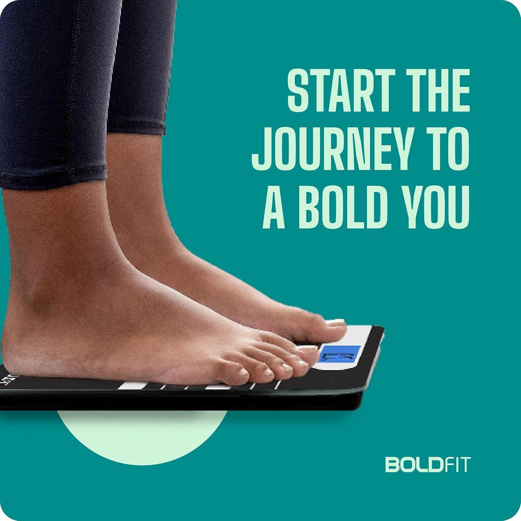 Boldfit Weight Machine for Home Digital Weighing Machine for Human Body with LCD Display Max Weight Capacity 180Kgs (Batteries Not Included) – Bathroom Scale for Home