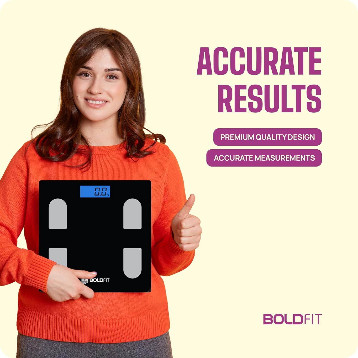 Boldfit Weight Machine for Home Digital Weighing Machine for Human Body with LCD Display Max Weight Capacity 180Kgs (Batteries Not Included) – Bathroom Scale for Home