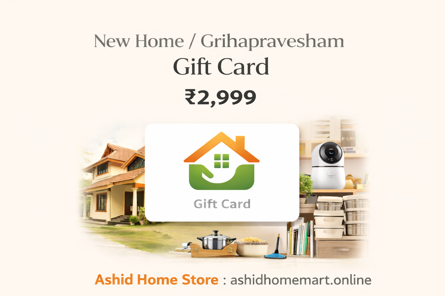 🎉 New Home / Grihapravesham Gift Card – ₹2,999