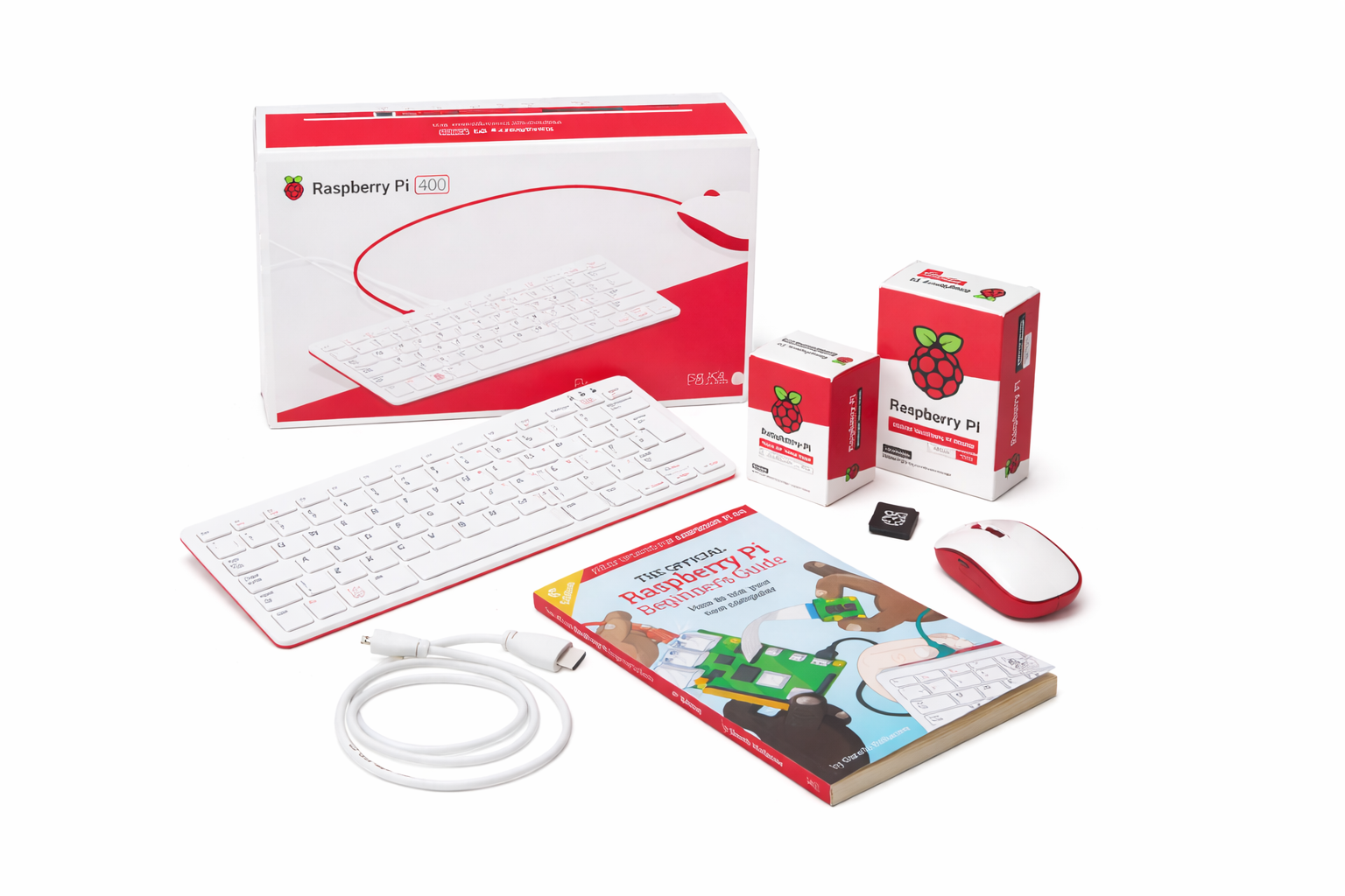 Raspberry Pi 400 Personal Computer Kit (ARM Cortex-A72, 4GB RAM)