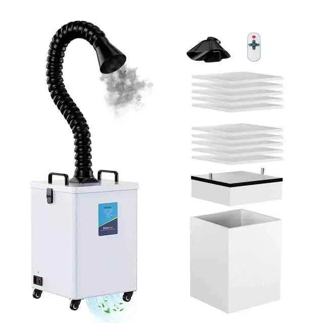 FC-2002 Smoke/Fume Extractor Triple Filtration for Soldering & Small Laser Engravers, Remote Control