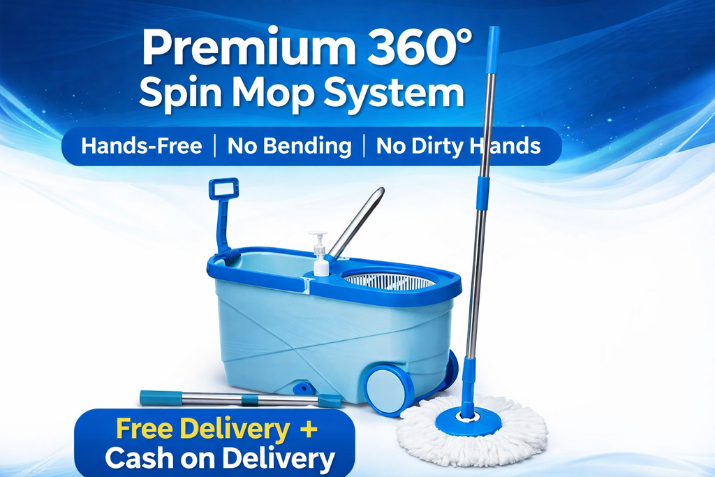 Premium 360° Spin Mop with Bucket – Hands-Free Floor Cleaning System