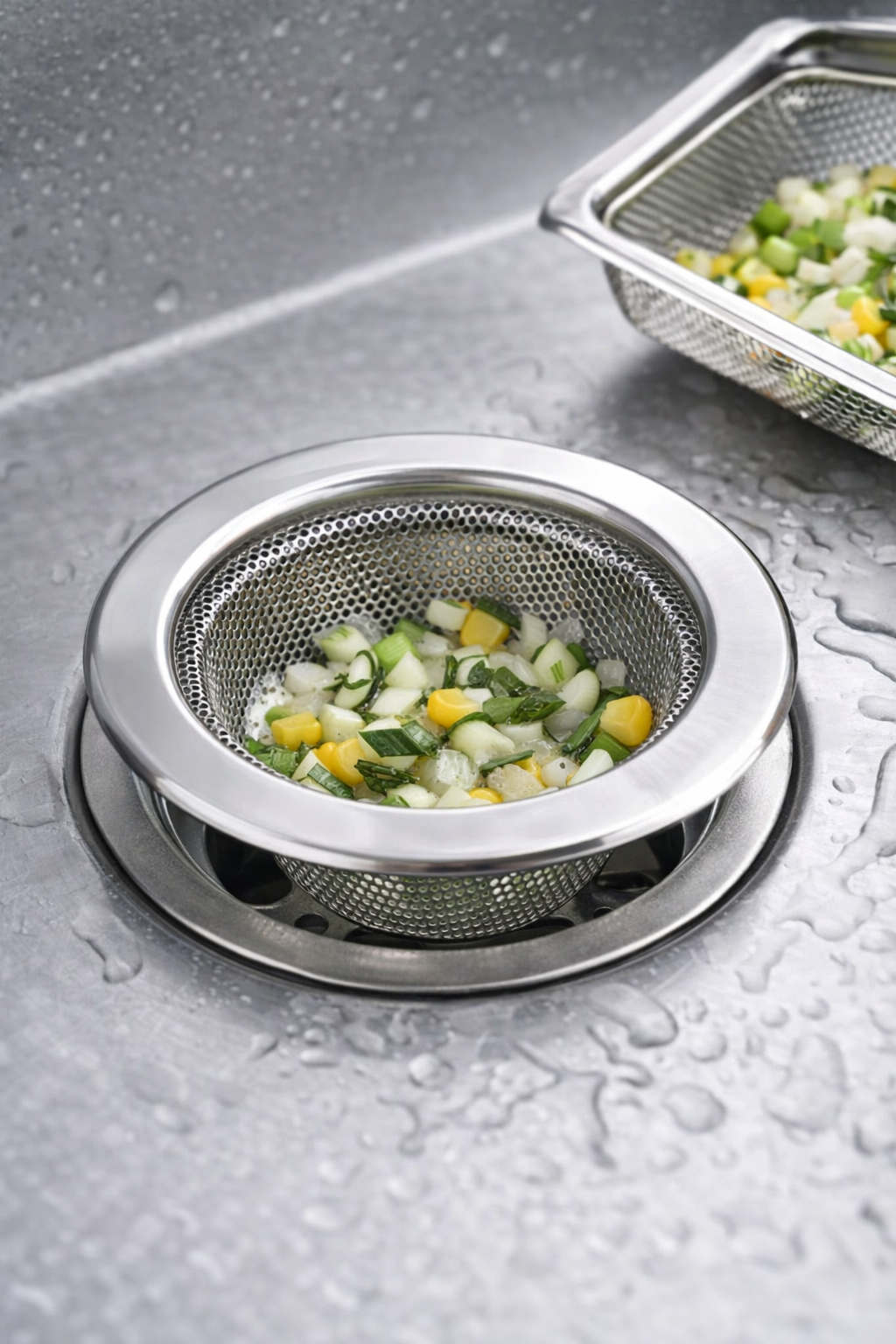 Premium Stainless Steel Kitchen Sink Drain Strainer – Anti-Clog Filter