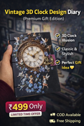 🕰️ Vintage 3D Clock Design Diary / Notebook
(Premium Gift Edition)