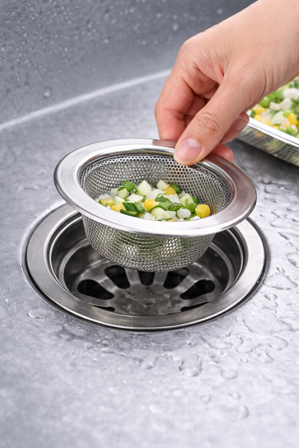 Premium Stainless Steel Kitchen Sink Drain Strainer – Anti-Clog Filter